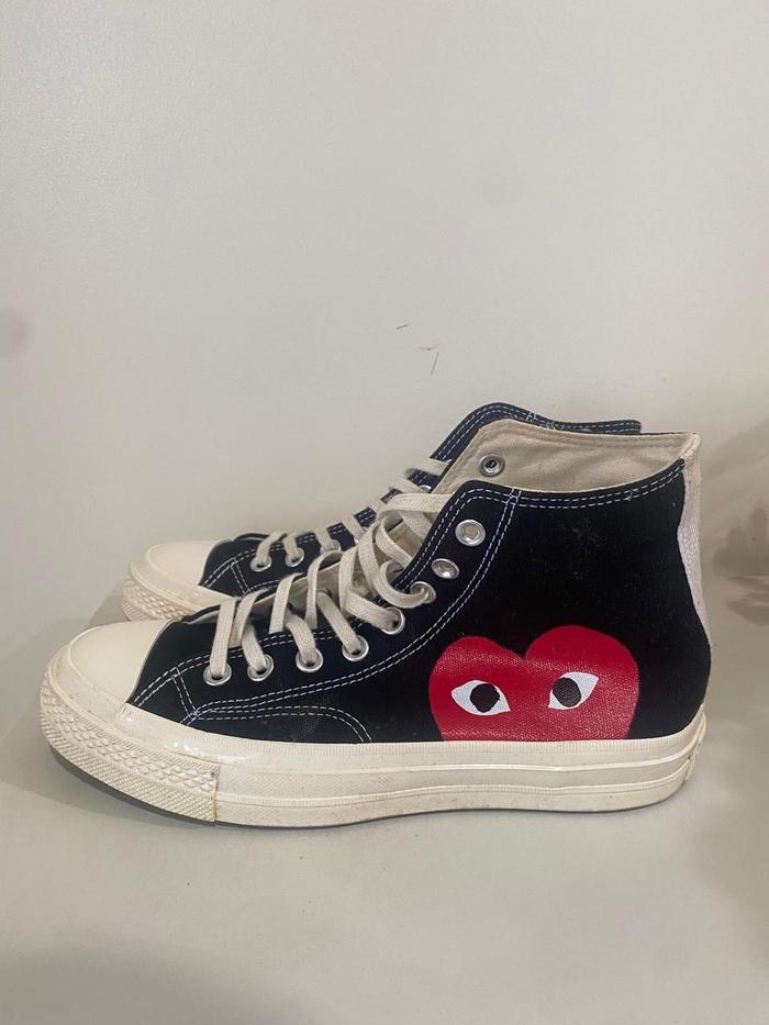 Jual CONVERSE x CDG Comme Des Garcons 70s High Top Black White