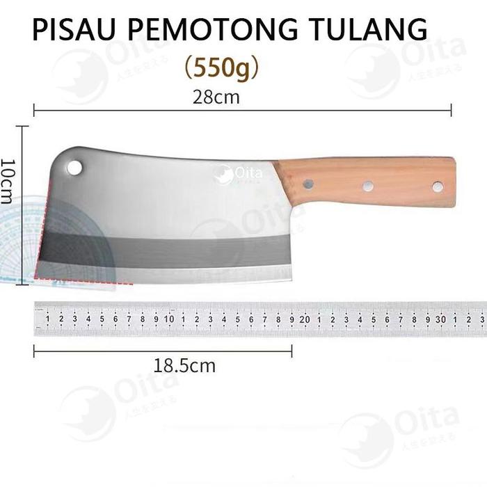 Gambar READY!!! ADA Oita Pisau Daging Cincang 1.2kg Pisau Dapur Super Tajam Pisau Cacah Tulang Daging Potong Pisau Stainless - No.4550g dari CV INDOJAYA TOOLS undefined Tokopedia
