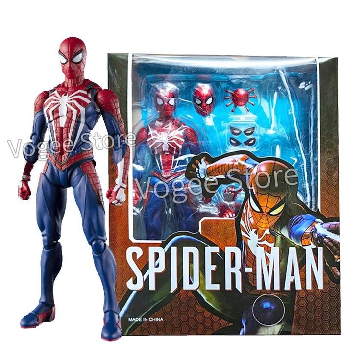Populer Ps4 Spiderman Figure Spider Man Action Figures Upgrade Suit Ps4  Game Edition Doll Toys For Boys Gift 16cm