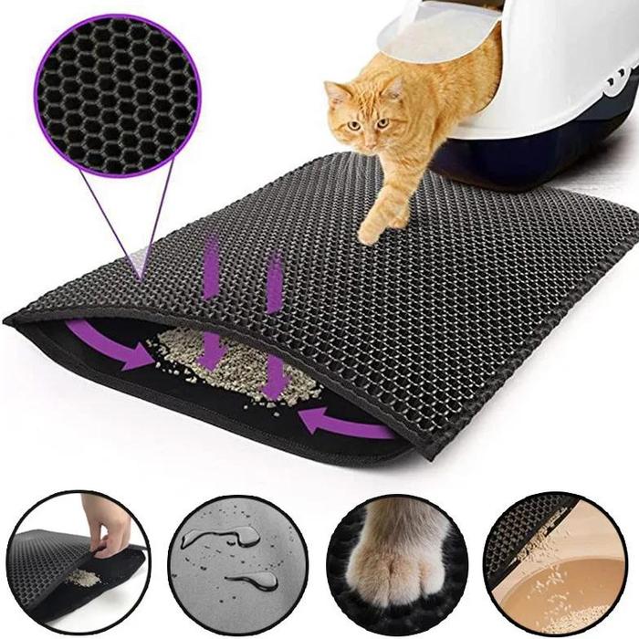 Jual Impor Cat Litter Mat Double Layer Cat Litter Waterproof Mat