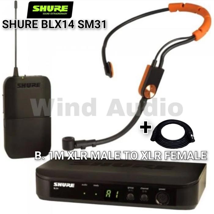 Gambar MIC SHURE BLX14 SM31 ORIGINAL MICROPHONE WIRELESS SHURE BLX14SM31 - MIC ONLY dari WIND AUDIO undefined 4 Tokopedia