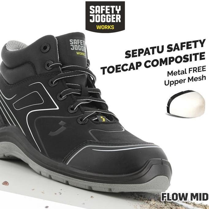 Gambar safety jogger works flow s3 mid sepatu septi proyek pabrik sporty metal free esd sport kerja boots - 38 dari opetsweett undefined Tokopedia