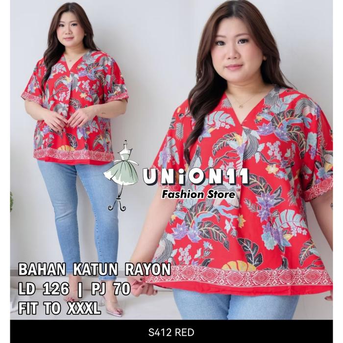 Gambar OVERSIZE BLOUSE WANITA BAHAN KATUN RAYON LD 126 - MEIMEI dari Momme Collection undefined Tokopedia
