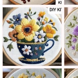 Gambar DIY embroidery kit bunga 07 paket menyulam sulam benang craft sulaman - D dari Hobi Craft Indonesia undefined Tokopedia