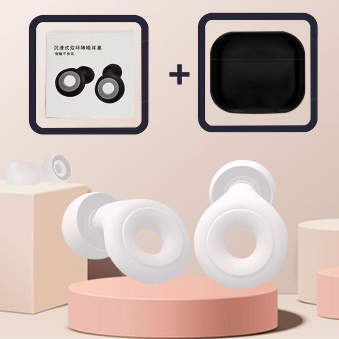Gambar Silicone Eartips Earplug Renang Anti Air Penyumbat Telinga Anti Bising Untuk Tidur Dengan Dua Pasang Kepala Pengganti Dan Tempat Penyimpanan - Putih dari Lucky Haven undefined Tokopedia