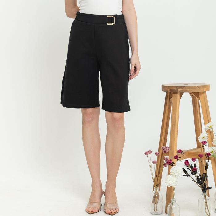 Gambar *Ready Stok* 2023 - Celana Kulot Kaos C305 (CAP) - Hitam, M dari Sisters Fashion Group Kota Administrasi Jakarta Utara Tokopedia