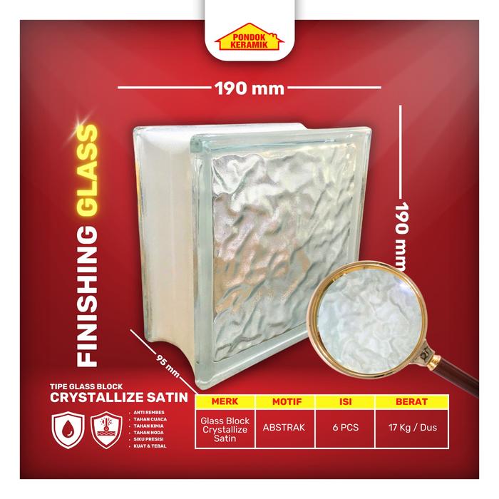 Gambar Glass Block Mulia 1 Dus Isi 6 Pcs Ukuran 20x20 Cm Glassblock Kaca Box - CRYSTALLIZE S dari Pondok Keramik undefined Tokopedia