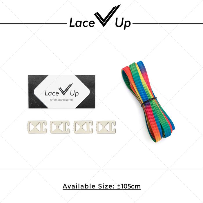 Gambar Tali Sepatu Elastis Original Lace Up | Elastic Lazy Shoelaces - Rainbow dari Laceup Shoelaces undefined Tokopedia