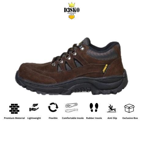 Gambar Terlariss! D3SKO G&B - Sepatu Boots Pria D3sko Buldozer Safety Pria Ujung Besi Warna Abu Hitam - Coklat Hitam, 39 dari BY ANDRI undefined Tokopedia