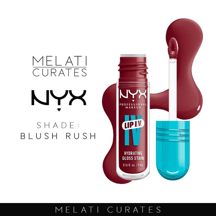Gambar NYX Lip I.V. Hydrating Lip Gloss Stain - Blush Rush dari Melati Curates undefined Tokopedia