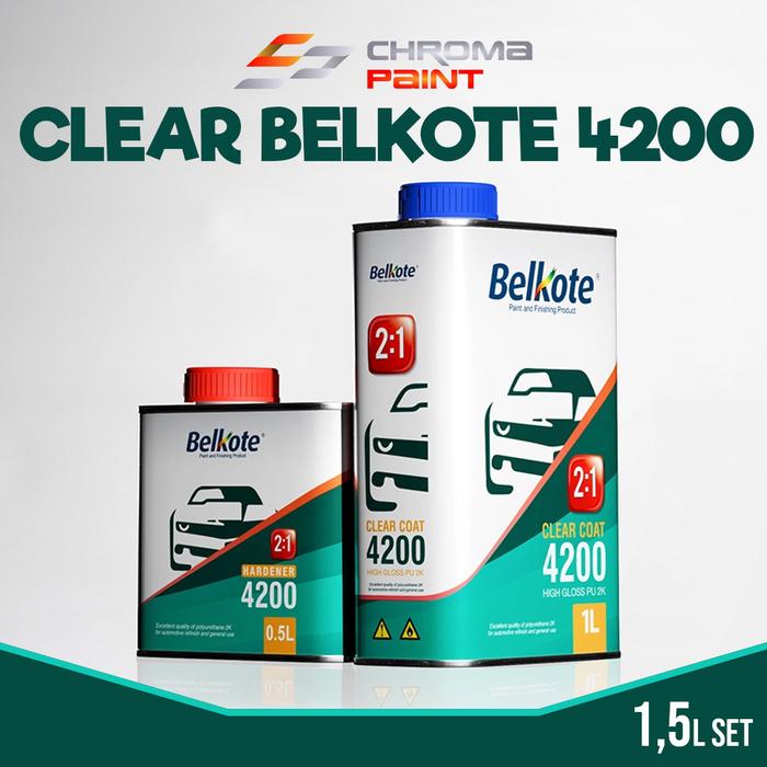 Gambar Belkote PU 2K Clear Coat 4200 - Clear Gloss Kilap Tinggi Auto Refinish dari Vandal Warna undefined Tokopedia