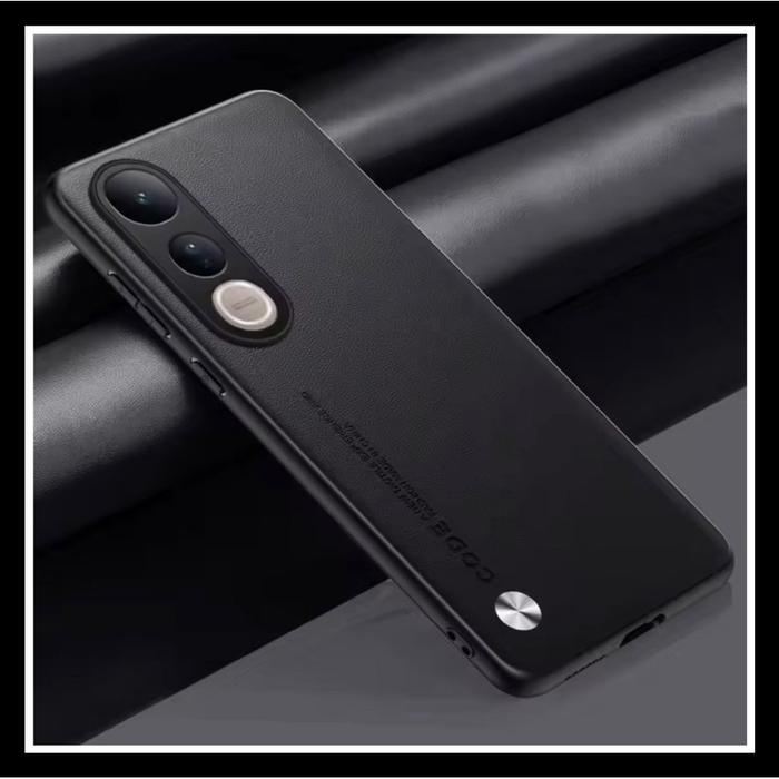 Gambar Vivo V50 Lite 5G Vegan Plain Leather Code Original Hard Case Casing Soft Cover Bumper Silicone - HITAM., VIVO V50 LITE . dari Original Shop Nillkin undefined Tokopedia