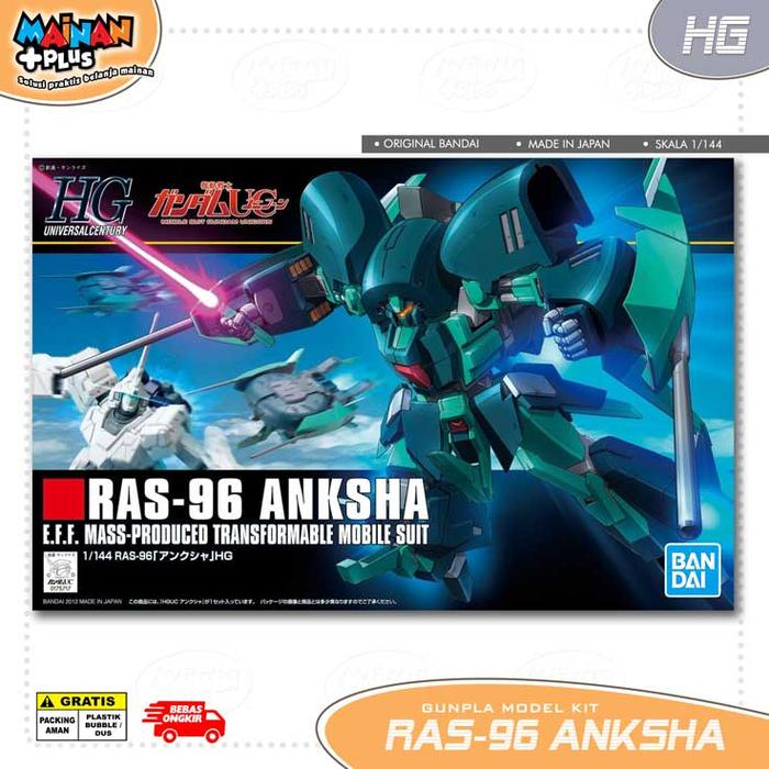 Gambar HG ANKSHA HIGH GRADE HGUC 1/144 ORIGINAL BANDAI GUNPLA MODEL KIT dari Mainan Plus undefined Tokopedia