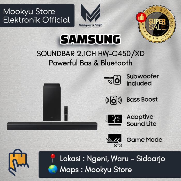 SAMSUNG SOUNDBAR HWA450 HW-A450 Ch Wireless With Powerful Bass  INSTANT GOSEND - Main Image