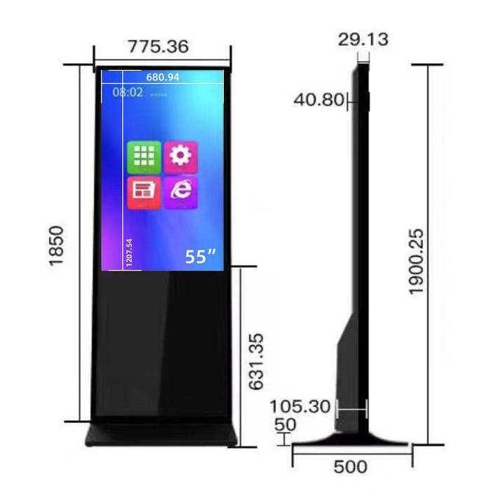 Gambar Digital Signage 55 Inchi Touchscreen  Android/Windows - Android dari Advision Led undefined Tokopedia