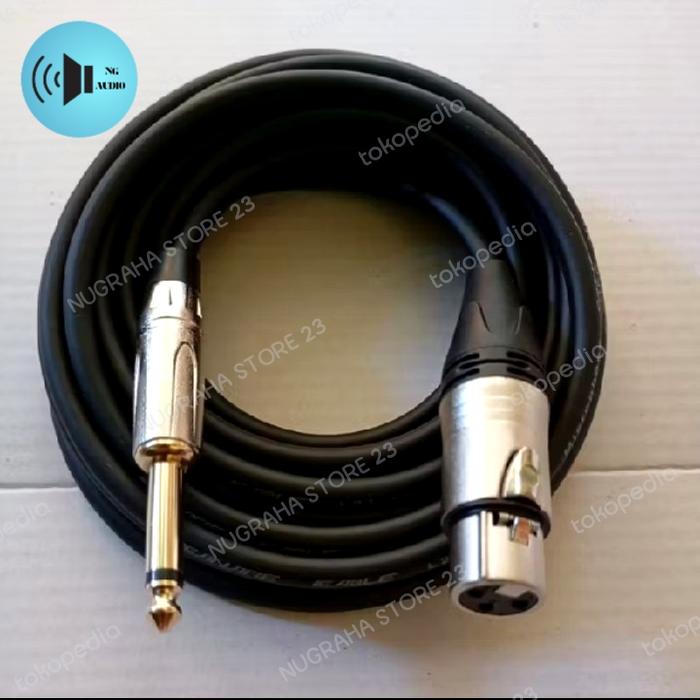 Gambar [CANARE]KABEL MIC AUDIO JACK AKAI MONO 6.5MM TO XLR FEMALE QUALITY - 10 METER dari NUGRAHA STORE 36 undefined Tokopedia