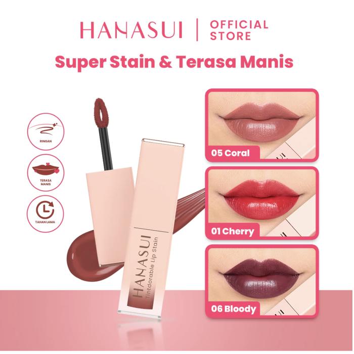 Gambar HANASUI TINTDORABLE LIP STAIN LIP TINT NEW SHADE - 08 Rossy dari Mekar Cosmetic_NEW undefined Tokopedia
