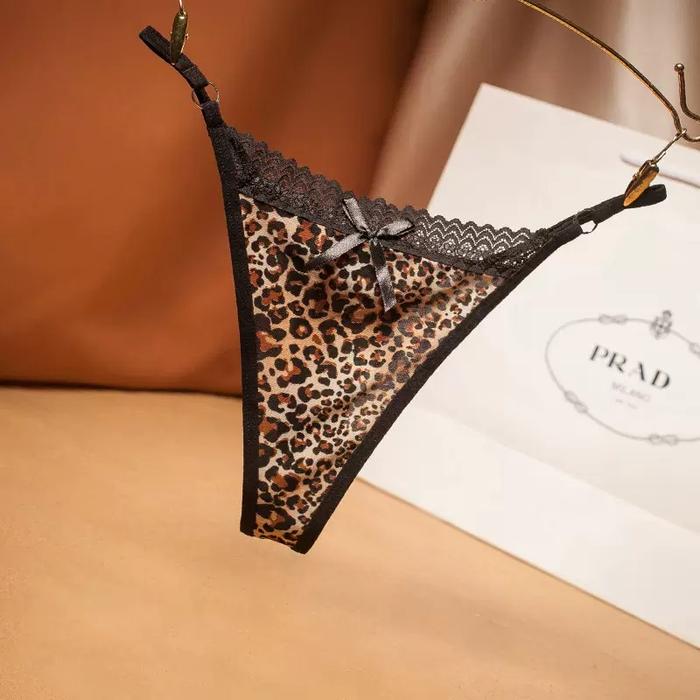 Gambar Celana Dalam Wanita Leopard G String Sexy hot Mini transparan thong dewasa C050 - Cokelat muda, All Size dari dckonline undefined Tokopedia