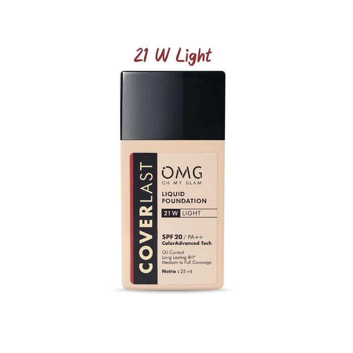 Gambar OMG OH MY GLAM COVERLAST LIQUID FOUNDATION - 21W LIGHT dari Mekar Cosmetic_NEW undefined Tokopedia