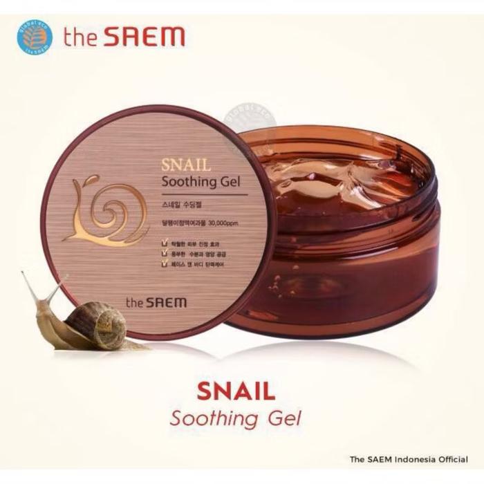 Gambar The Saem Snail Soothing Gel 300ml Original 100% BPOM Resmi dari PomadeIndo_NEW undefined 5 Tokopedia