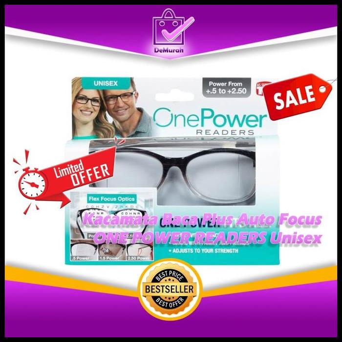 Gambar Kacamata Baca Plus Auto Focus One Power Readers Unisex 0610 Terlaris - FRAME KOTAK dari Barokah online15 undefined Tokopedia