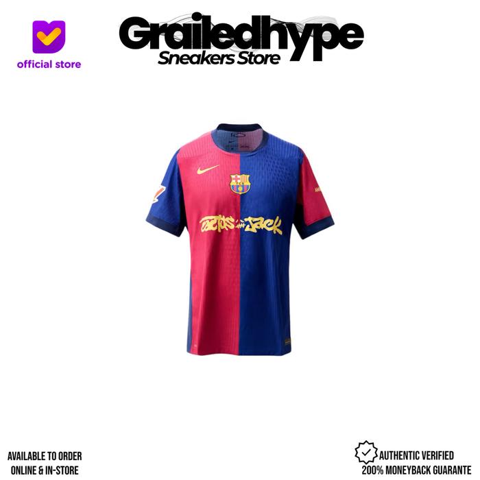 Gambar FC Barcelona x Travis Scott Cactus Jack Limited Edition Match Home / Away 2025 Jersey El Classico (100% Original) - Home, S dari Grailedhype Sneakers Store undefined Tokopedia