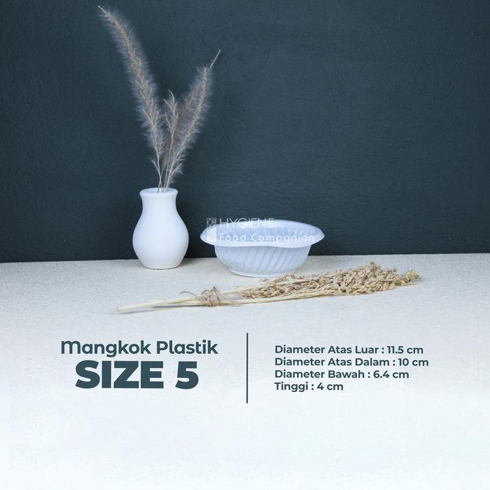 Gambar Mangkok Plastik Mika Putih Susu ISI 50PCS Sekali Pakai / Mangkok Mika - 5 dari Hygiene Indonesia undefined Tokopedia