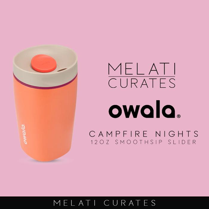 Gambar Owala SmoothSip Slider Tumbler 12oz | New Colors: Beachfront, Peachy Keen, Sugar High - Campfire Nights dari Melati Curates undefined Tokopedia