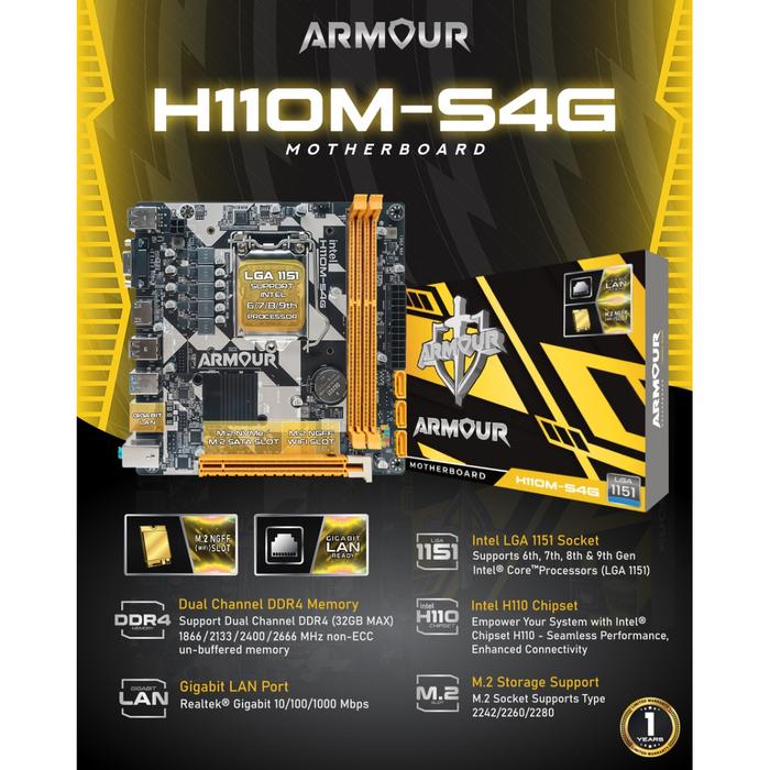 Ddr4 H110 Motherboard Supported Ram Jual MOTHERBOARD H110 ARMOUR