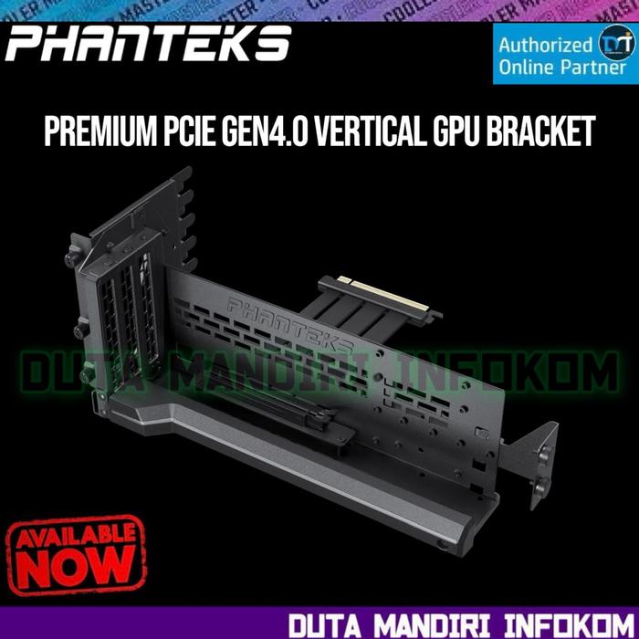 Phanteks Premium PCIe Gen4 Vertical GPU Bracket with PCIe x16 Riser  Cable Black Edition di Duta Mandiri Infokom Tokopedia