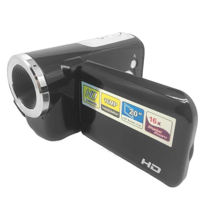 Gambar 16MP 720P Digital Video Camera 2.0 Inch TFT Color Screen Video DV Camera 16X Digital Zoom Built-in LED Flash for Students Teens - Black, United States dari Quick Stores undefined Tokopedia
