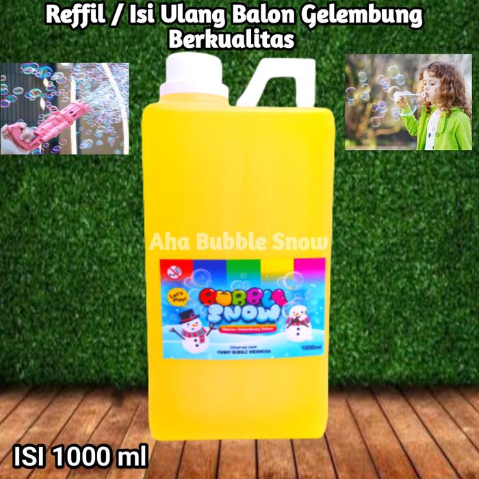 Gambar Refill isi ulang 1000 ml Balon gelembung sabun mainan Bubble gun - Kuning dari Hassannah undefined Tokopedia