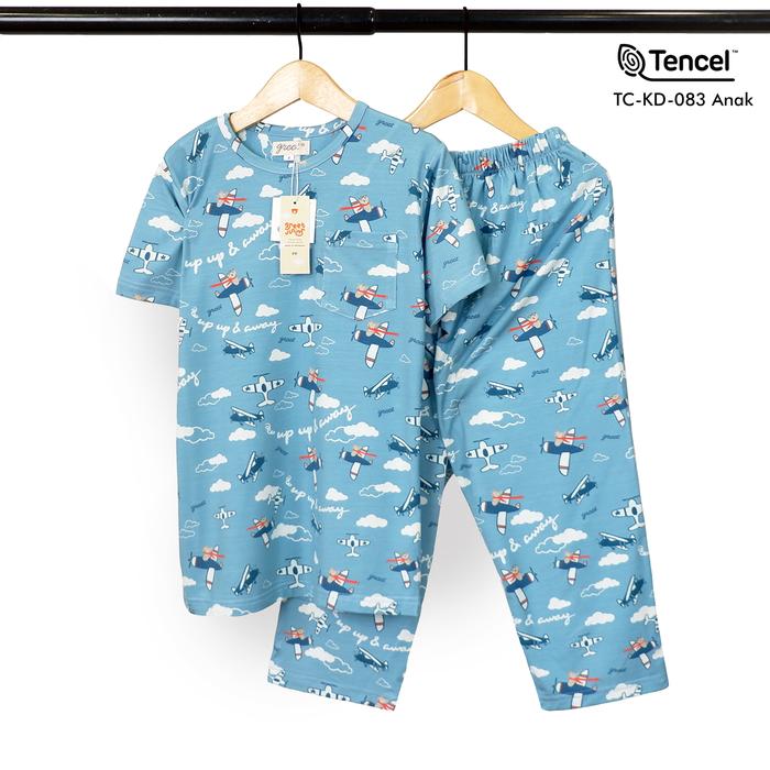 Gambar GREET NIGHT WEAR - PIYAMA PENDEK PANJANG TENCEL ANAK MIX (TC-KD) PP (4) - TC-KD-083, SIZE 14 dari greetnightwear undefined Tokopedia