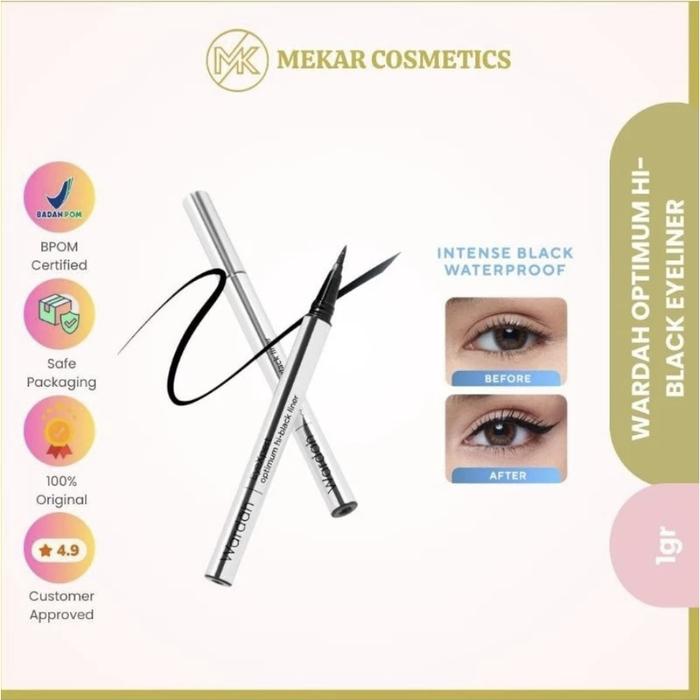 Gambar WARDAH OPTIMUM HI-BLACK EYELINER dari Mekar Cosmetic_NEW undefined Tokopedia