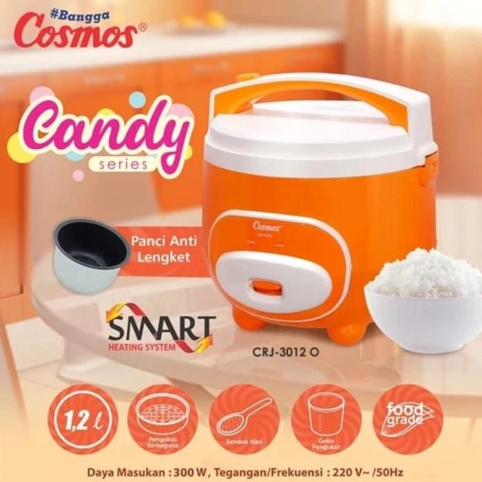 Gambar COSMOS Magic Com / Rice Cooker 1,2 Liter CRJ-3012 - Orange dari MJPERABOT1 undefined Tokopedia