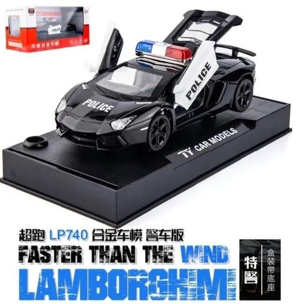 Gambar [MRW] Diecast Mobil Lamborghini Centenario Miniatur Die-cast 1:32 - Hitam Police dari MARUWANN undefined Tokopedia