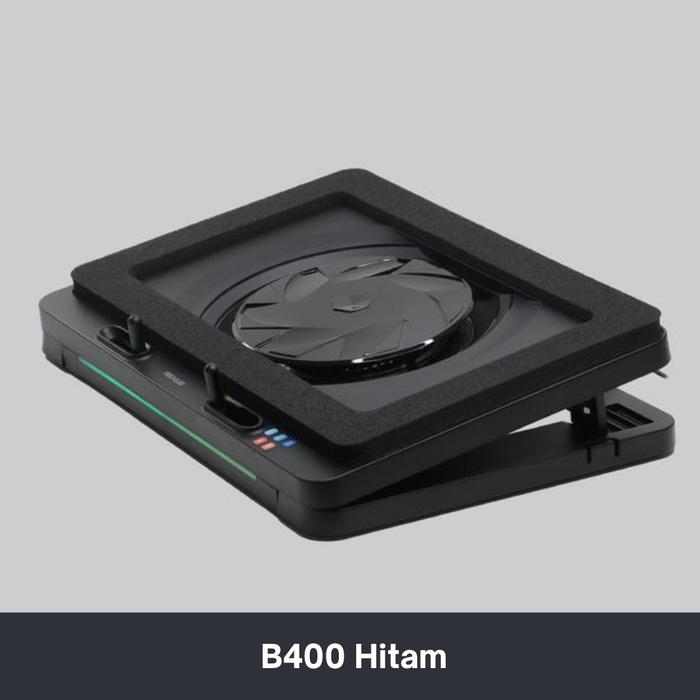 Gambar Rexus Breeze B400 V2 Frost Cooling Pad Cooler Fan Kipas for Gaming Laptop Notebook up tp 17" 17 inch , RPM up to 2400 , Kipas Besar 15 cm Computer Pendingin - Hitam dari Click & Go Tokopedia Kota Bandung Tokopedia