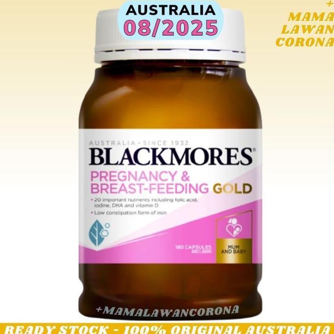 Gambar Blackmores Pregnancy Breastfeeding Gold Australia 180 Capsules Breast Feeding Kapsul Best Seller - ED. 08/2025 dari GAFRTA5321 undefined Tokopedia