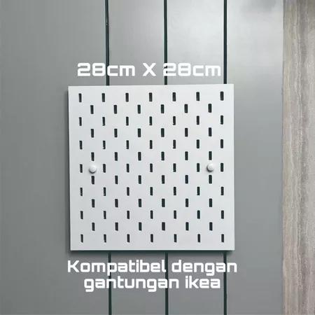 Gambar Pegboard Papan Dinding / Papan Lubang bahan WPC - 28 X 28 dari namu furniture undefined Tokopedia