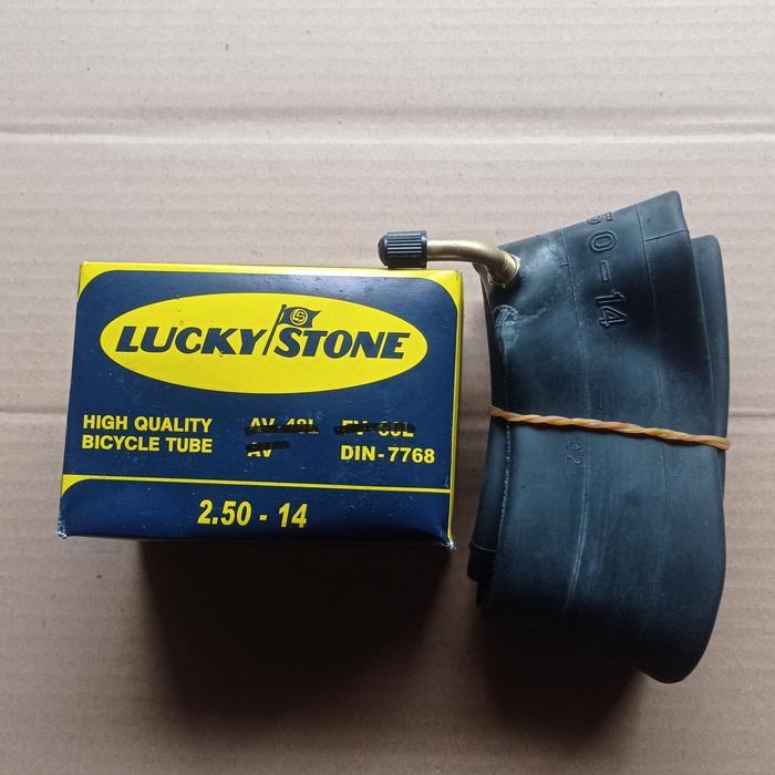 Ban Dalam Sepeda Listrik Selis 14 X 250 14x250 250-14 Lucky Stone Pentil  Bengkok Goodyear