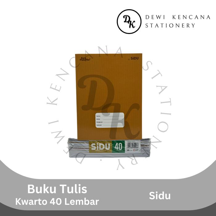 Gambar Buku Tulis Kuarto Sampul Coklat / Kraft Sidu 1 Pak Isi 10 Buku - 40 Lembar dari ATKDewikencana undefined Tokopedia