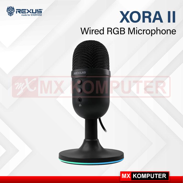 Gambar Rexus Xora II DM2 RGB Microphone Mic Cardioid USB - Hitam dari MXKomputer_NEW undefined Tokopedia
