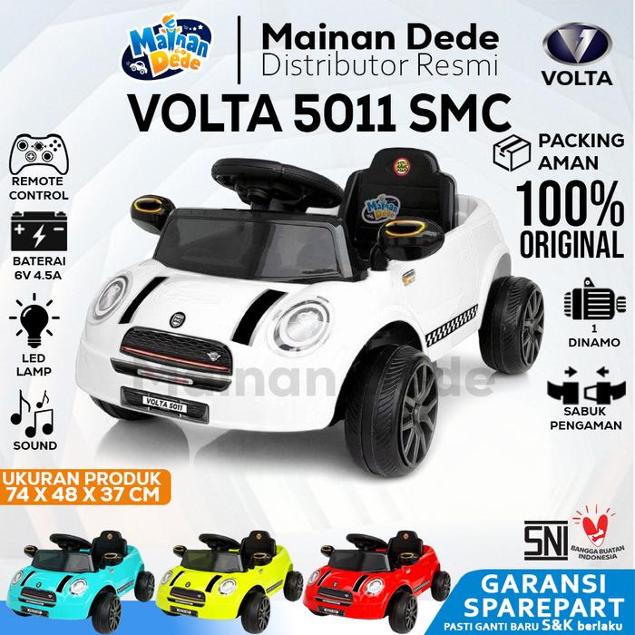 Gambar Mobil Aki Anak VOLTA 5011 SMC VOLTA TOYS V5011 V 5011 electric toys dengan remote control - Putih, DUS BAWAAN dari Mainan Anak Dede undefined Tokopedia