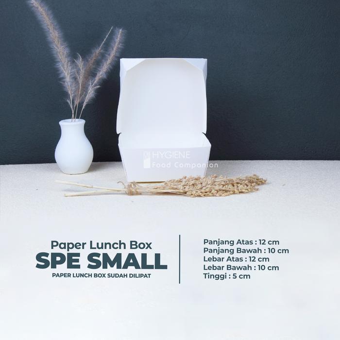 Gambar LUNCH BOX SIZE S / PAPER BOX UKURAN S / KOTAK MAKAN KERTAS FOOD GRADE - SPE dari Hygiene Indonesia undefined Tokopedia