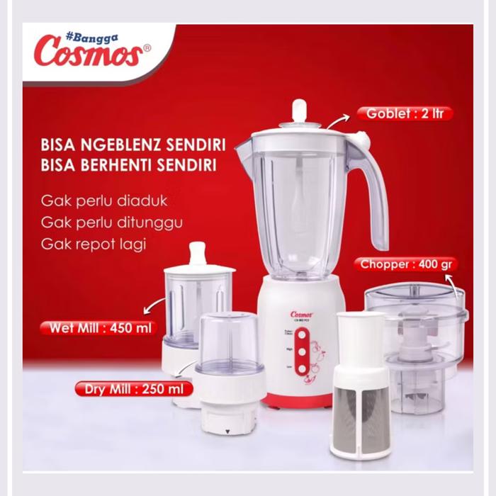 Gambar Blender Cosmos Plastik 4in1 CB-802 - CB 802 PCF, No Bubble dari mulia grosir88 undefined Tokopedia