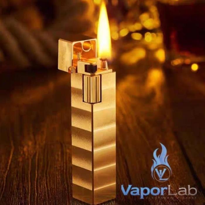 Gambar Termurah !! korek api premium minyak sumbu classic ROWENTA original vintage copper brass oil lighter gift box - 3106 GARIS GOLD dari SUPRIADEY undefined Tokopedia