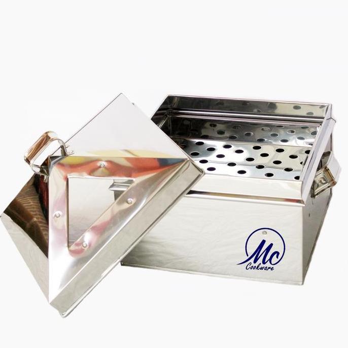 Gambar Dandang Kukusan Klakat Stainless 40 cm - Panci Kukus Segi Empat untuk Cake, Bolu, dan Brownies. Kaca Air Kitenware - 40 x 40 cm dari PELANG1 SHOP undefined Tokopedia