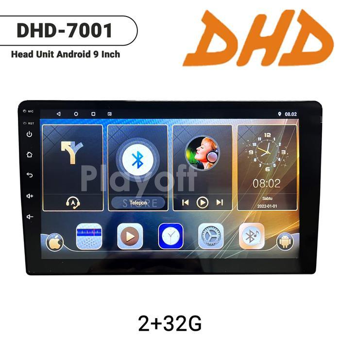 Gambar 2 din Head Unit Android 9 inch DHD 7001 Double Din Bluetooth Wifi - 2+32 Carplay dari Playoff Store undefined Tokopedia