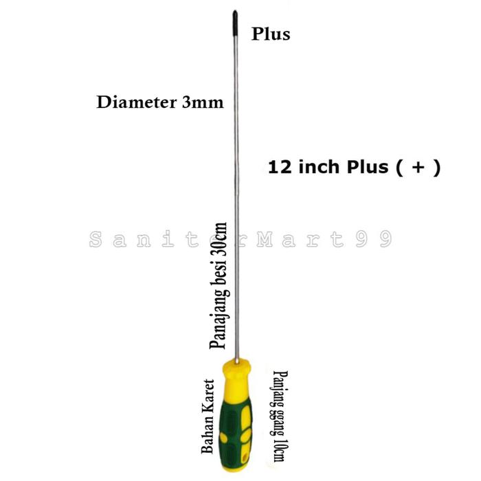 Gambar OBENG KEMBANG PANJANG 12" INCH POPEYE OBENG PLUS OBENG MAGNET - 12"inch Plus dari SANITERYMART99 undefined Tokopedia