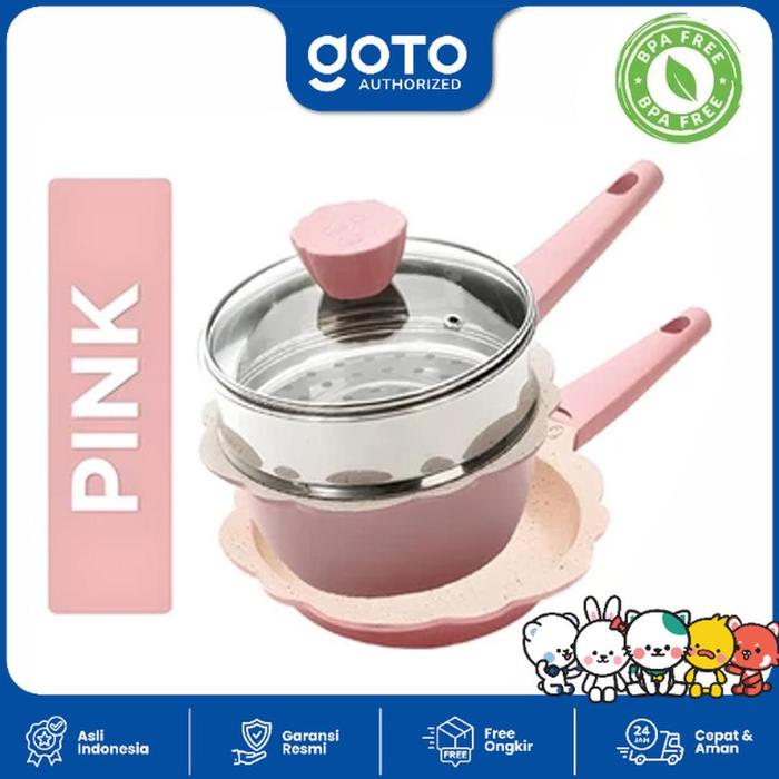 Gambar Goto Mavy Panci Set Mpasi Pan Bayi Peralatan Cookware Wajan Baby - PINK dari TOKO THELAMP undefined Tokopedia